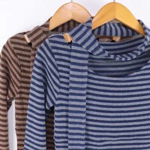 (도매야)델리온 스트라이프 니트+머플러세트/롱티/맨투맨/크롭티/이너티/담가라