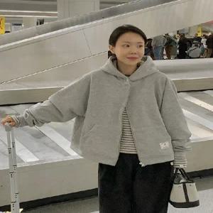 MADE 밍크시리즈 윈터라벨 스냅 후드 집업 (2color)