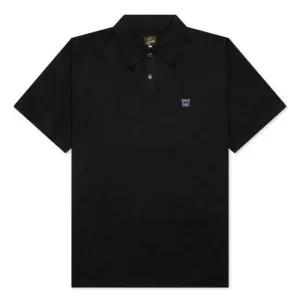 NEEDLES 25 SS Polo Shirt Poly Pique Black QV352 반팔 폴로 셔츠 폴리 피케