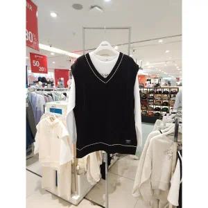 [보리보리/에꼴리에]MARIO23D5033 BK 클래식 케이블 블랙 니트 조끼 주니어