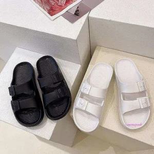 남녀공용 고무 더블 스트랩 버클 슬리퍼klm501