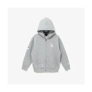 뉴에라 키즈 MLB LA 다저스 베이직 후드 집업 헤더 그레이 14863848 397117