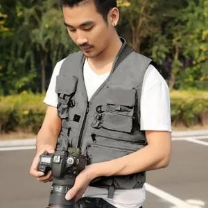 멀티포켓 낚시 레저 조끼 그레이 기능성 아웃도어 베스트 (WFKNZVE)