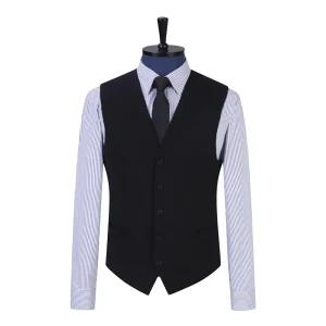 [지이크]블랙 울 블렌디드 솔리드 5버튼 수트 베스트 PJVAH3013 H