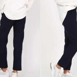 [라일리여성의류] Rly 기모 일바지 네이비 겨울팬츠 따뜻한털바지