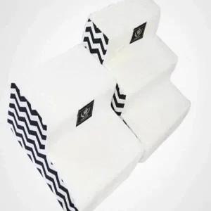 [콩심팥심]애완견 지그재그 2단 스텝 쿠션 아이보리 소파 계단 애견편안 의자