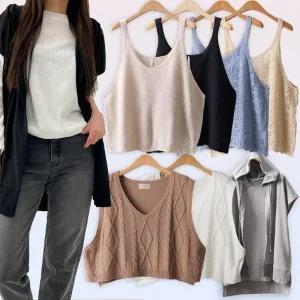 여름 옷 빅사이즈 크롭 스카시 조끼 민소매 나시 베스트 후드 중년 엄마 미시 오버핏 큰옷