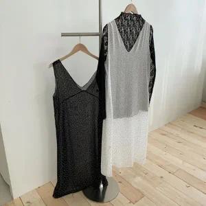 빅사이즈 402 잔도트민소매브이원피스 DMOQ638