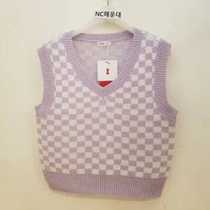 [보리보리/소이]체스 니트 조끼 22w5083vi 여아/주니어용 초특가