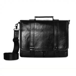 ( )직장인 서류 크로스 빈티지 남성 가죽 가방 블랙