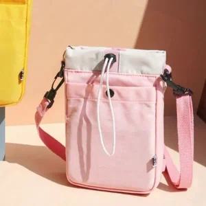 ( )크로스백 학생 미니 스트링 가벼운 핸드폰 가방 핑크