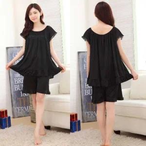 [피커]실크반바지잠옷 파자마 반바지 세트 친구 신혼 선물