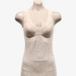 [피커]꽃나염 메쉬 여성 브라런닝 - 스판 베이지