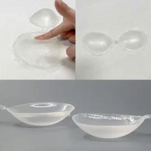 [피커]투명누드브라 볼륨업 뽕 접착 가슴골 여름