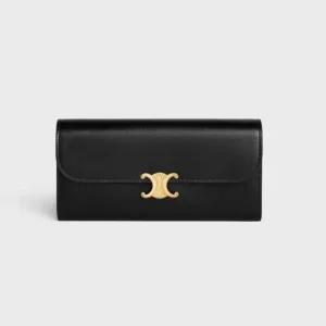 라지 트리옹프 지갑 샤이니 카프스킨 장지갑 블랙 10E313DPV 38NO