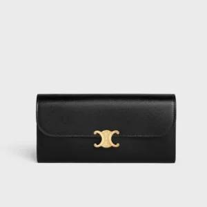 라지 트리옹프 지갑 샤이니카프스킨 블랙 장지갑 10E313DPV.38NO