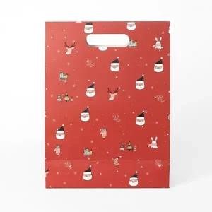 ( )크리스마스 손잡이 선물백(24x32cm) (레드) 쇼핑백
