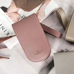 ( )미니 크로스백 덮개형 카드 지갑 가방 핑크