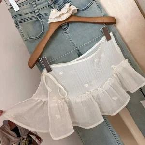 [하프클럽/]레이어드 업 스커트 울 플레어 플스커트 여성 바지 스커트 미니