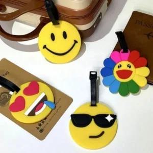 (옵션 해피,선글라스,하트,스마일꽃)스마일 캐리어네임택 가방 네임택 러기지택 여행 이름표 네임테그
