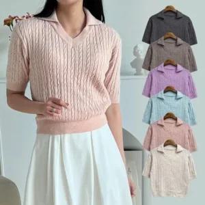 캐쥬얼 스웨터 신상 티 기본핏 대학생 롱니트 겨울 (WFFNIEW)