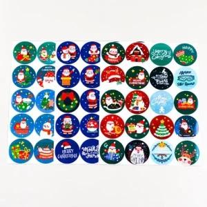 ( )126A 300 크리스마스 팬시피아 다꾸 납작 동글 스티커 30개세트