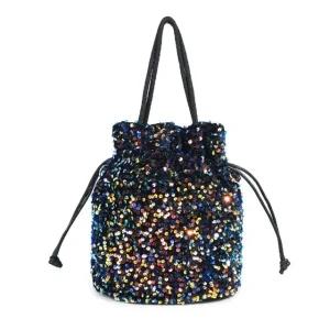 스팽글 토트백 파티룩 미니 조리 가방 다크블루 (WFKO52X)