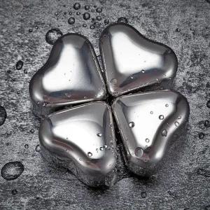 [골드스마일]하트 모양 아이스큐브 스테인리스 냉동 얼음 장식용 큐브