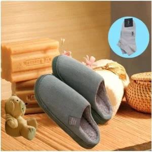 좋은 품질 여성슬리퍼 민트 털실내화 겨울 털거실화 소음방지