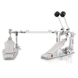 RANMING 더블 베이스 드럼 페달 다이렉트 드라이브 킥 페달, 양면 비터 논슬립 발판 업그레이드 세트, 세트 및 전자 초보 드러머용