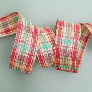 겨울 체크 선물포장 리본공예 크리스마스 리본 끈 3m