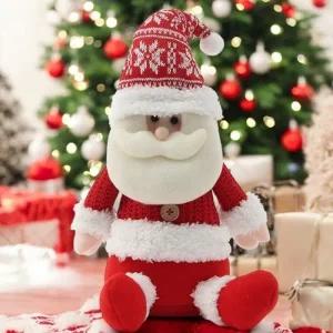 하얀겨울 산타 솜인형 크리스마스 트리밑 장식 인형