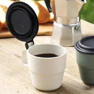뚜껑머그컵 캠핑 손잡이 커피컵