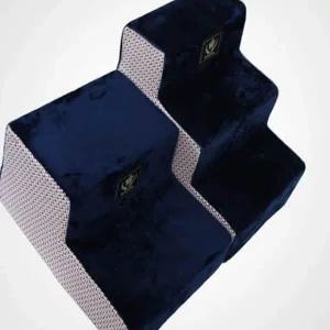 [골드스마일]애견 삼각형 3단 발판 네이비 반려견 안전 계단 스텝형 도움발판