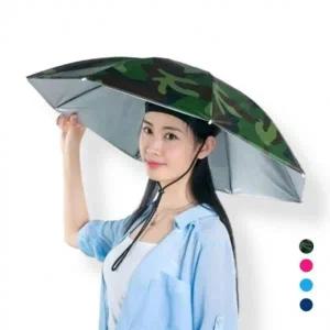 베이직 삿갓양산 삿갓형 양산 머리에쓰는 우산 모자