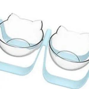 [골드스마일]고양이 식사 밥그릇 2구 애완용 민트색 사료 그릇 간식용기