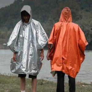 (선택 양면우비)양면 우비 등산 백배킹 캠핑 비상용 우의 비상담요 방수 비옷 방한복