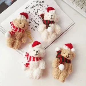 겨울 곰돌이 인형 키링 고리 볼체인 군번줄 선물 목도리