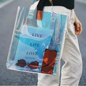 [하프클럽/]가방 패션 PVC 나들이 투명 토트백 비치 인