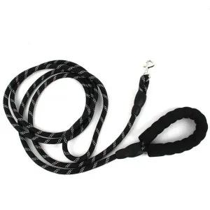 튼튼한 견고한 손잡이 대형견목줄 대형견리드줄 로프 검정 3m