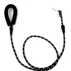 튼튼한 견고한 손잡이 강아지목줄 강아지리드줄 로프 검정 1.5m