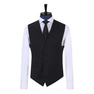 [지이크]그레이 체크 홉색 싱글 5버튼 수트 베스트 PJVAH3068 H