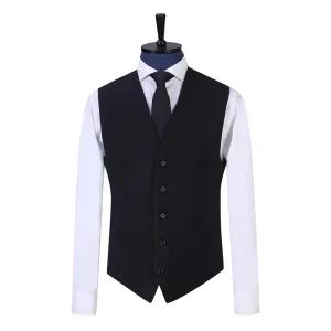 [지이크]네이비 체크 홉색 싱글 5버튼 수트 베스트 PJVAH3067 H