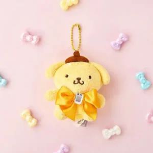 [골드스마일]산리오 폼폼푸린 빅리본 가방고리 8cm