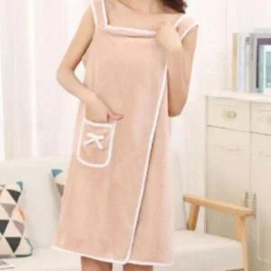 [골드스마일]수면용 극세사 목욕 가운 여성 원피스 스타일 샤워