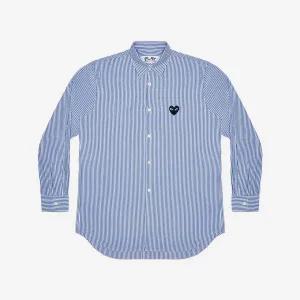 COMME DES GARCONS  블랙하트 와펜 스트라이프 셔츠 (AZ B017 051 1 (P1B017 AX 1))