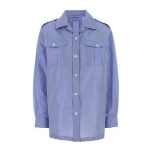 라이트블루 태피터 체스트 포켓 셔츠 P495ISOOO120M F0237