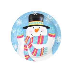 파티 종이접시 테이블 눈사람 성탄절 18cm크리스마스 (WFFQ85R)