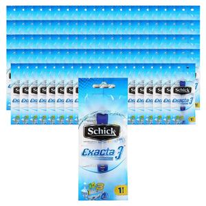 쉬크 이그젝타3 센서티브 휴대용 면도기 1입 x 100개 3중날 여행용 일회용