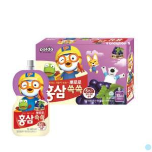 팔도 뽀로로 어린이 유아 음료 홍삼쏙쏙 블루베리 20P